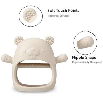 PandaEar Silicone Baby Teething Toys for Soothing Relief