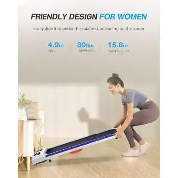 WELLFIT 10% Incline Walking Pad for Home Office Exercise