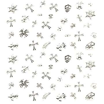 Stylish CAMLO 3D Cross Nail Charms for Unique Nail Art