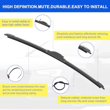 OEM Quality 26" + 18" Premium All-Seasons Durable Stable And Quiet Windshield Wiper Blades-J Hook Wi...