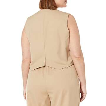 The Drop Women's Sadie Cropped Slim Vest - Chic Stone Color