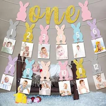 Charming Easter Bunny Photo Banners for Memorable Parties