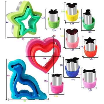 GELIFATLE Sandwich Cutter and Sealer Set, 3 Pcs Bread Sandwich Decruster Pancake Maker DIY Cookie Cu...