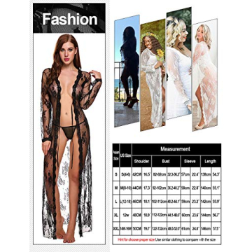Sexy Lace Baby Doll Robe Deep V Neck Women Lingerie Dress