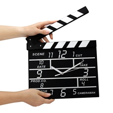 Zaoniy Retro Cinema Movie Slate Wall Clock - Unique Home Decor