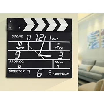 Zaoniy Retro Cinema Movie Slate Wall Clock - Unique Home Decor