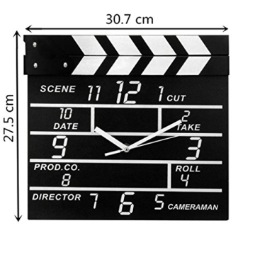 Zaoniy Retro Cinema Movie Slate Wall Clock - Unique Home Decor