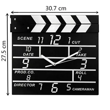 Zaoniy Retro Cinema Movie Slate Wall Clock - Unique Home Decor