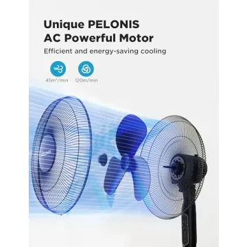PELONIS 16" Remote Control Pedestal Fan for Cooling Comfort