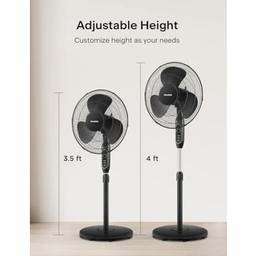 PELONIS 16" Remote Control Pedestal Fan for Cooling Comfort