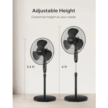 PELONIS 16" Remote Control Pedestal Fan for Cooling Comfort