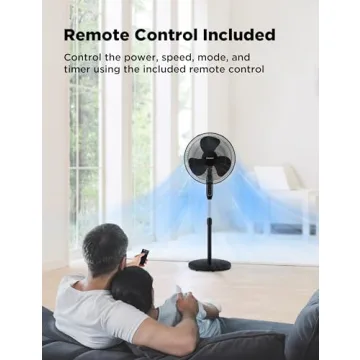 PELONIS 16" Remote Control Pedestal Fan for Cooling Comfort