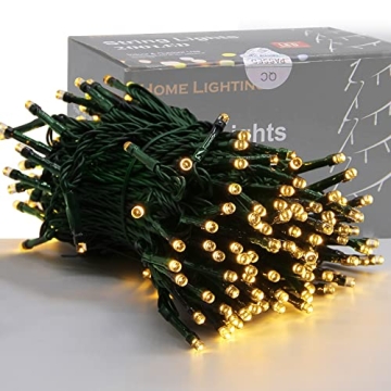 Home Lighting 66ft Christmas Decorative Mini Lights, 200 LED Green Wire Fairy Starry String Lights P...