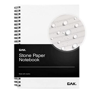 GAK. Stone Paper Waterproof Spiral Notebook - Eco-Friendly, Durable & Stylish