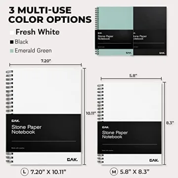 GAK. Stone Paper Waterproof Notebook for Smooth Writing