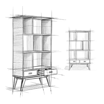 SIMPLIHOME Draper Solid Hardwood Modern Bookcase for All Spaces