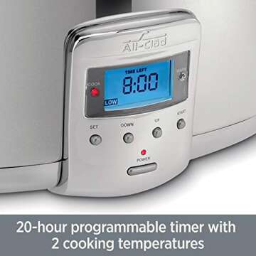 All-Clad 6.5 Quart Stainless Steel Ceramic Slow Cooker Oval