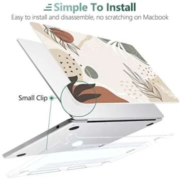 DONGKE Compatible with MacBook Air 13.6 inch Case 2022 2023 2024 Release A2681 M2 A3113 M3 Chip with Touch ID, Plastic Hard Shell Case & Keyboard Cover & Screen Protector, Abstract Art