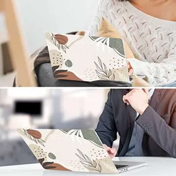 DONGKE Compatible with MacBook Air 13.6 inch Case 2022 2023 2024 Release A2681 M2 A3113 M3 Chip with Touch ID, Plastic Hard Shell Case & Keyboard Cover & Screen Protector, Abstract Art