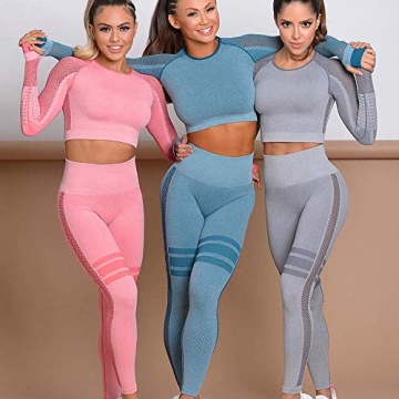 Hotexy Women's Seamless Sportswear Gym Set for Workouts