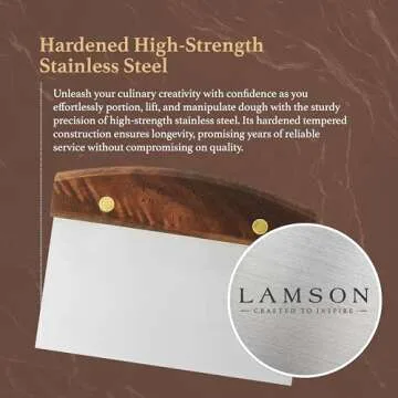 Lamson 3" x 6" Dough (Bench) Scraper with Walnut Handle