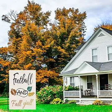 Football and Fall Y'all Garden Flag – Durable Double-Sided Decor