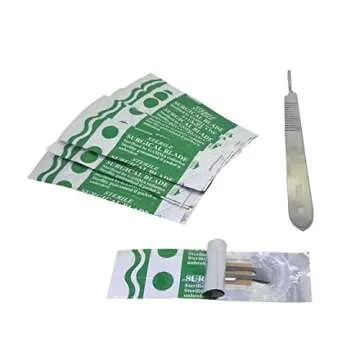 Scalpel Blades #10 Includes #3 Metal Handle – Suitable for Dermaplaning, Crafts, Medical/Surgical Instruments/Equipment Pack of 10