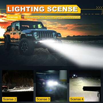 Auxbeam 22 Inch Ultra-Bright LED Light Bar with 22000LM and 5D Pro Lens for Off Road Adventures