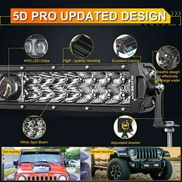 Auxbeam 22 Inch LED Light Bar High Intensity Off Road