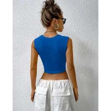 Zeagoo 2025 Square Neck Crop Top for Stylish Outings
