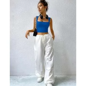 Zeagoo 2025 Square Neck Crop Top for Stylish Outings