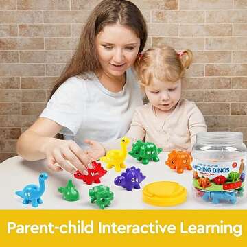 Fun ABC Letters Matching Dinosaur Toy for Toddlers