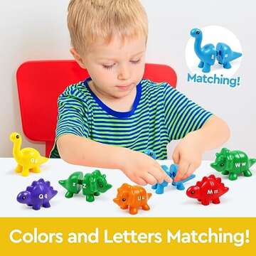 Fun ABC Letters Matching Dinosaur Toy for Toddlers