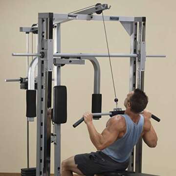 Body Solid Powerline (PLA144X) LAT Row Accessory for PSM144X Smith Machine, LAT Pull Down, Tricep Pr...