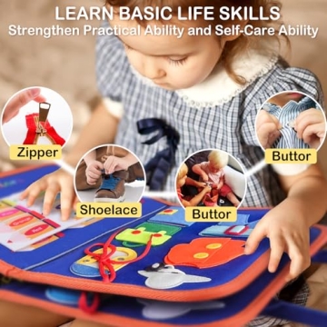 BESNEL Busy Board for Toddlers 1-4 for Learning Activities