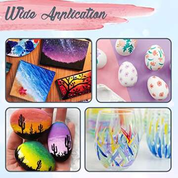 Kids Tempera Paint Set | Value Pack Includes 40 Washable Non-Toxic Colorful Paints (2oz bottles) & 15 Brushes | Metallic, Neon, Glow In The Dark, Glitter Paints | Paint For Arts & Crafts, Fun Projects