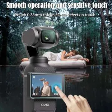 PCTC 6Packs Screen Protector for DJI Osmo Pocket 3, 9H Hardness Tempered Glass + Lens Protector for DJI Pocket 3 Accessories, Anti-Scrach Anti-Fingerprint Anti-Bubble
