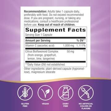 Nature’s Way Extra Strength Vitamin C with Bioflavonoids - Immune Support & Collagen Production