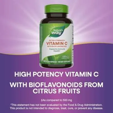 Nature’s Way Extra Strength Vitamin C with Bioflavonoids 100 Vegan Capsules