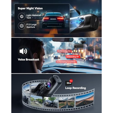 REDTIGER F9 Dash Cam - 4K & 1080P with Dual Cameras