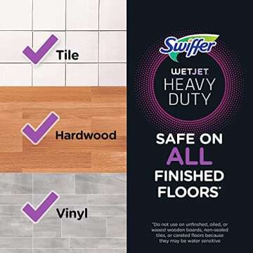 Swiffer WetJet Multi-Purpose Floor Cleaner Solution Refill, Vinyl, Tile & Laminate Floor Mopping and Cleaning, 1.25 Liter (2 Pack)
