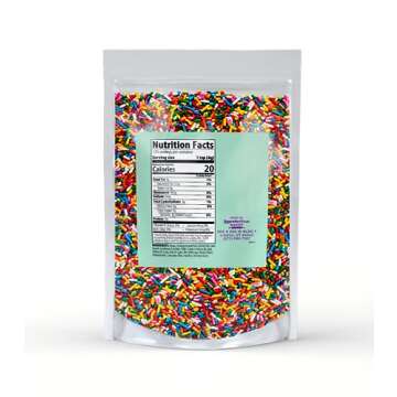 Unpretentious Rainbow Baking Sprinkles (1.5 lb) Bulk Quantity for High-Volume Baking, Dessert Topper