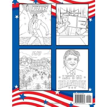 Lets Go Brandon Coloring Book: Let's Go Brandon Patriotic FJB Funny Political Coloring Book For Adul...