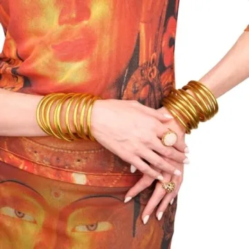 BuDhaGirl Gold All Weather Bangles for Style & Mindfulness