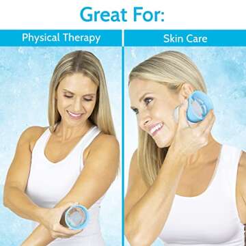 Arctic Flex Ice Cups Cube Roller for Face (2 Pack), Portable Ice Stick for Face, Ice Face Mold Face ...