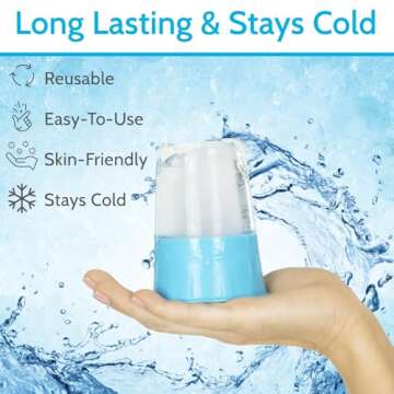 Arctic Flex Ice Cups Cube Roller for Face (2 Pack), Portable Ice Stick for Face, Ice Face Mold Face Icing Tool, Silicone Ice Massager for Face Skin Care, Ice Holder Reduce Puffiness & Enhance Beauty