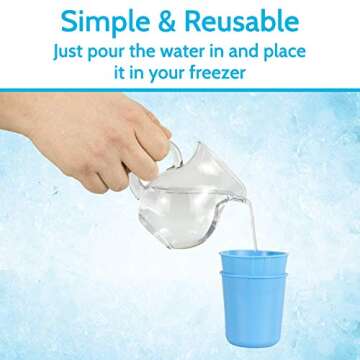 Arctic Flex Ice Cups Cube Roller for Face (2 Pack), Portable Ice Stick for Face, Ice Face Mold Face Icing Tool, Silicone Ice Massager for Face Skin Care, Ice Holder Reduce Puffiness & Enhance Beauty