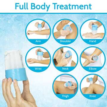 Arctic Flex Ice Cups Cube Roller for Face (2 Pack), Portable Ice Stick for Face, Ice Face Mold Face Icing Tool, Silicone Ice Massager for Face Skin Care, Ice Holder Reduce Puffiness & Enhance Beauty