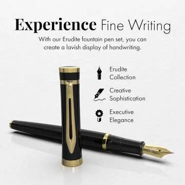 Luxurious Fountain Pen Set with 18K Nib & Ink Refills