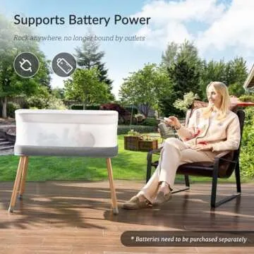 VaVaSoo Electric Bassinet with 3 Rocking Speeds and Music